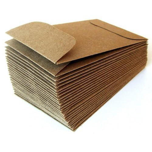 Machine Made 9/5 Inches Window Brown Kraft Paper Envelope