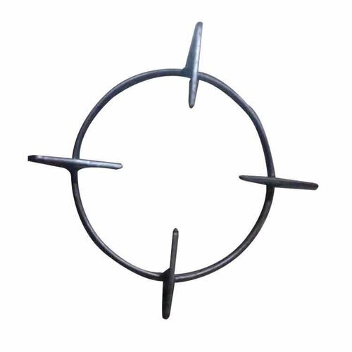 Pan Support - Heavy-Duty Polished Metal Round Shape | Easy to Install, Water Resistant, Single Burner Application
