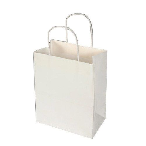 Recyclable And Biodegradable Plain White Paper Bag