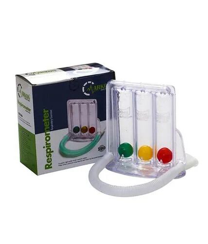 White Ruggedly Constructed Easy To Use Light Weight Three Ball Respirometer (Ml-Rm-001)