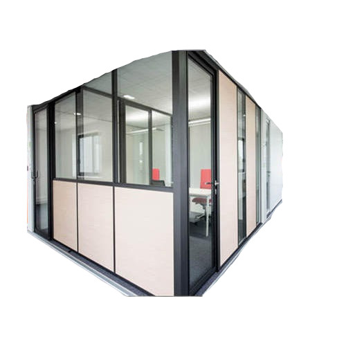 Strong And Unbreakable Scratch Resistant Transparent Glass Office Partition - 4 mm Thick, 12 ft Long, Transparent, Aluminum Frame | Easy to Clean, Low-Maintenance, Fits Standard Door Frames