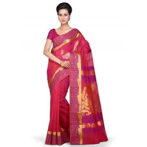 Buy Black and Red Silk Brocade Saree With Woven Motifs And Unstitched Blouse  Piece KALKI Fashion India