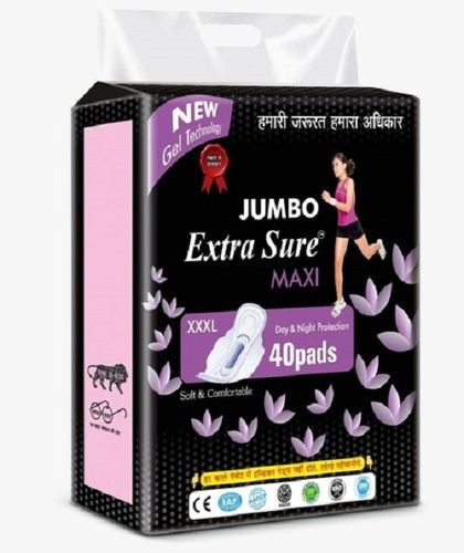 Jumbo Extra Sure Xxxl Size Overnight Cotton Sanitary Napkins