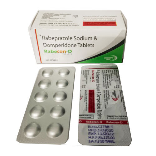 RABECON-D Rabeprazole Sodium And Domperidone Tablets 10x10 Alu Alu
