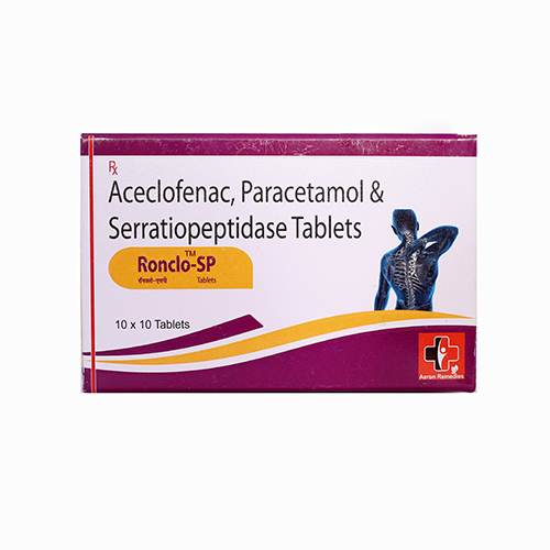 Ronclo-sp Aceclofenac, Paracetamol And Serratiopeptidase Nsaid पेनकिलर टैबलेट