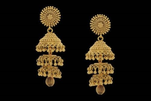 Bridal Heavy Gold Jhumka Design with price and weight  People choice