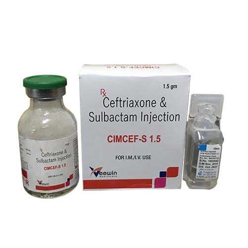 CIMCEF-S 1.5 Ceftriaxone And Sulbactam Antibiotic Injection