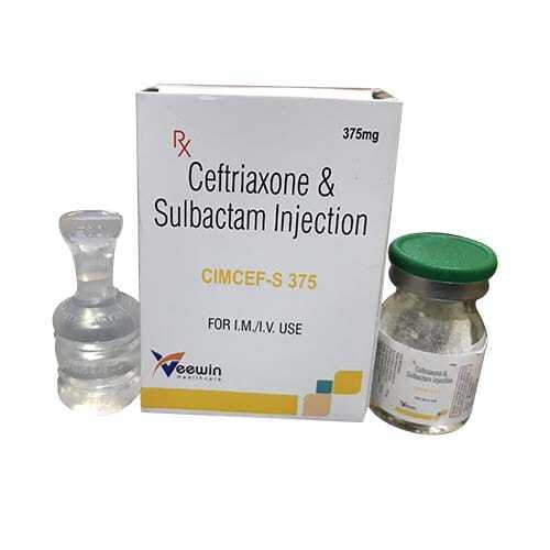 CIMCEF-S 375 Ceftriaxone And Sulbactam Antibiotic Injection