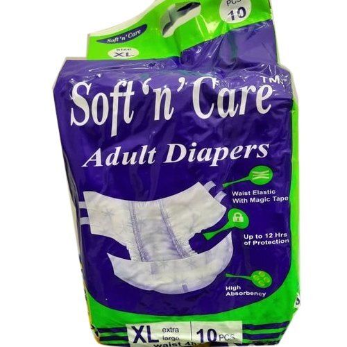 Cotton Material Unisex Disposable Adult Diaper With 12 Hours Long Protection 