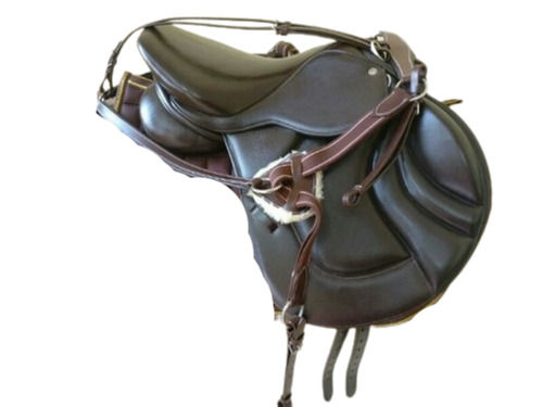 Brown Easy To Install Waterproof Leather Horse Saddle For Horse Riding