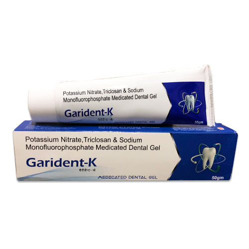 GARIDENT-K Potassium Nitrate, Triclosan And Sodium Monofluorophosphate Tooth Gel, 50 GM