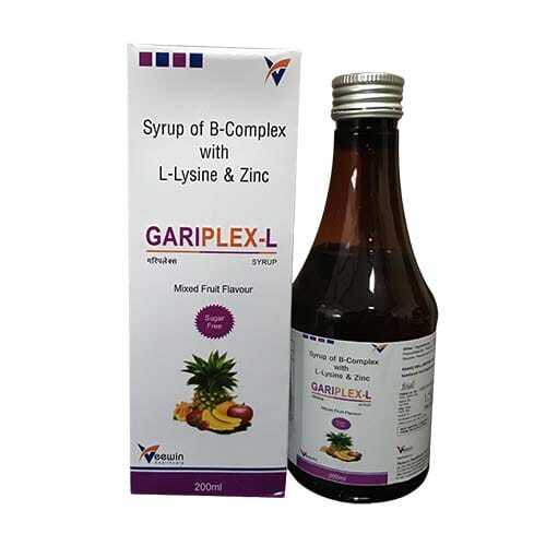 GARIPLEX-L B-Complex With L-Lysine And Zinc Syrup (Sugar Free), 200 ML