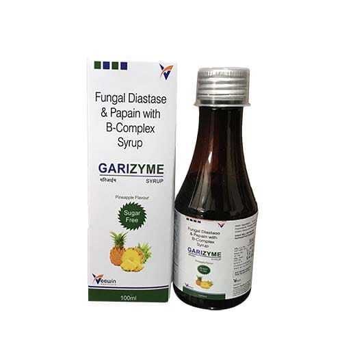 Garizyme Fungal Diastase And Papain With B-Complex Syrup (Sugar Free), 100 Ml Dosage Form: Capsule