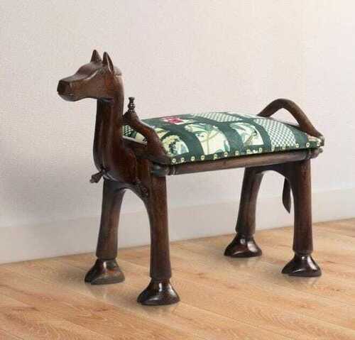 Horse Shape Wooden Stool For Home And Hotel Decoration Application: Automotive