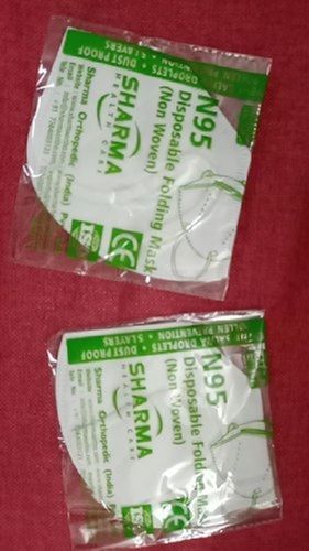 Plain White Color N95 Face Mask With High Breath Ability