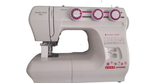 Portable And Durable Plastic Lightweight Semi Automatic Usha Sewing Machine Application: Automotive