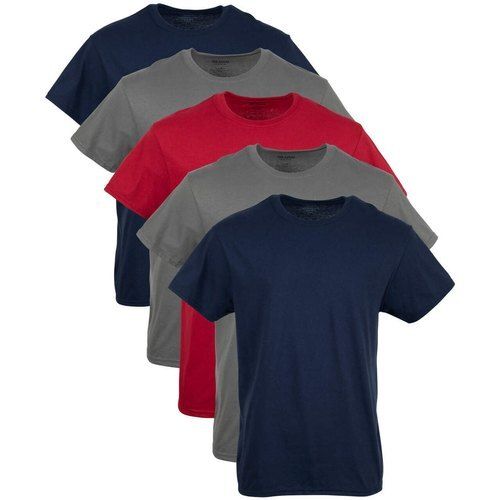 Round Neck And Short Sleeve Plain Cotton Mens T Shirt For Casual Wear