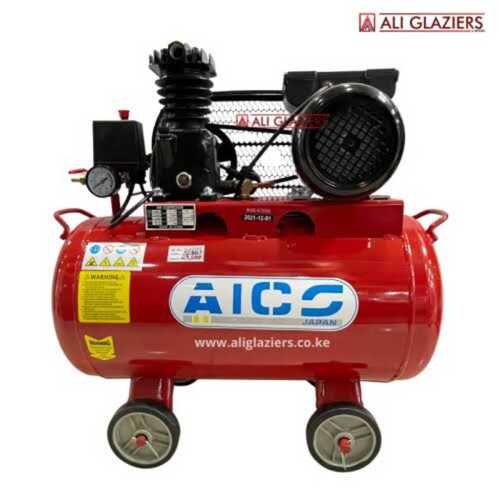 50 L Belt Driven Red Electric Air Cooled Air Compressor