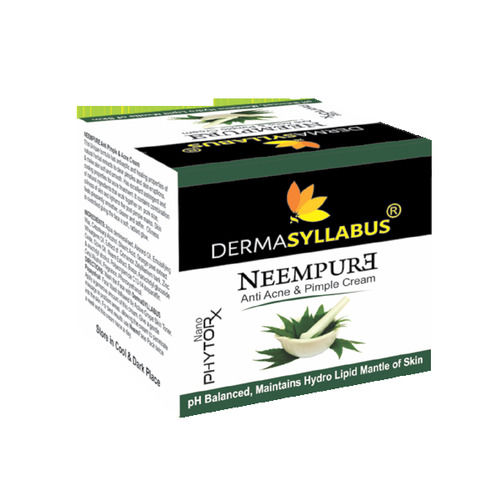 50Gram, Anti Wrinkle Dermasyllabus Neempurae Anti Acne And Pimple Face Cream Ingredients: Herbal