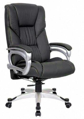 Mild Steel Black High Back Soft Cushion Seat Office Revolving Chair For Staff And Employers
