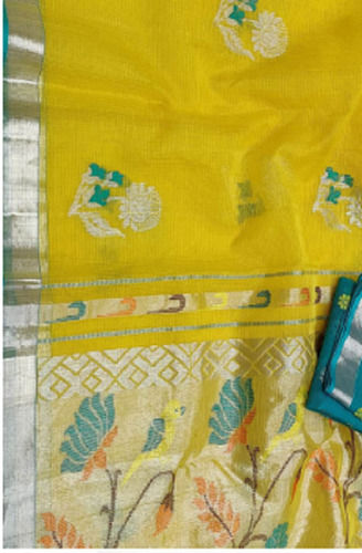 Embroidered Cotton Silk Saree