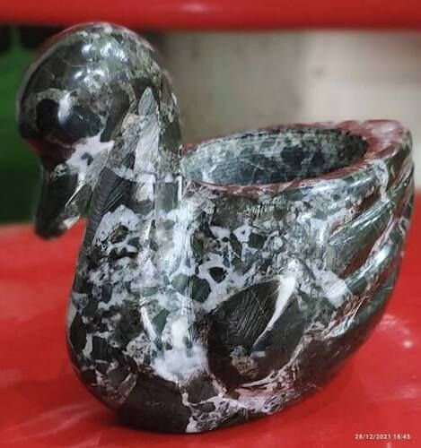 Handcrafted Marble (Onyx) Swan Shaped Tealight Votive Candle Holder