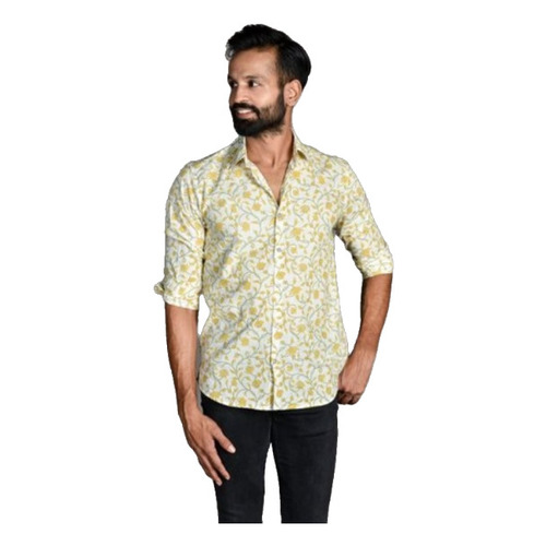 Mens Full Sleeves Floral Print Shirts