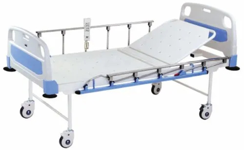 ICU Semi Fowler Bed - Mild Steel Manual Operation White and Blue Colors | Sturdy Build Easy to Use Long Service Life