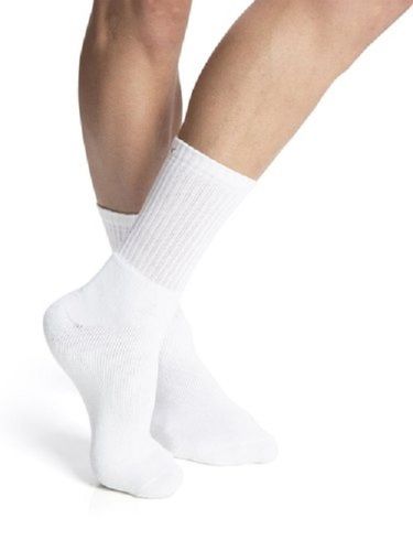 Plain White Color Unisex Socks For All Weather