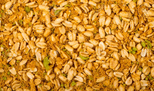 Ready To Eat Healthier Indian Snacks Salty And Spicy Fried Peanut Namkeen - 1kg Crispy Roasted Peanuts, 10% Protein, Traditional Flavors
