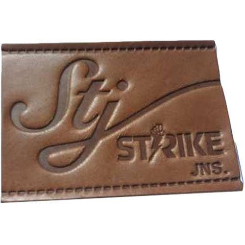 Strike Rectangular Shape Attractive Look Designer Label For Jeans In Brown Colour