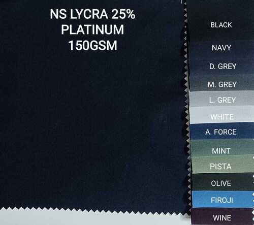 Ultra Soft 150 GSM NS Lycra 25% Platinum Fabric For Tracksuits And Trackpants