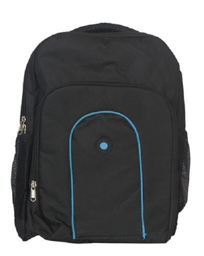 Zipper Closure Type Plain Nylon Black School Bag For Higher Secondary Classes