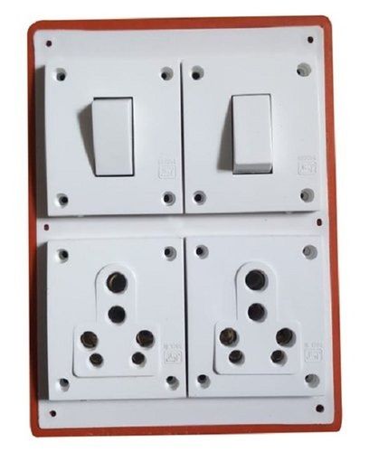 8x10x2 Inch Two Sockets Flame Resistance PVC Electrical Switch Boards