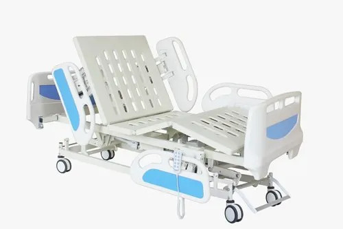 Electric ICU Bed - 81x35x24/33 Inch , Rugged ABS Material, 3 Functions, 4 Swivel Castors with Brakes