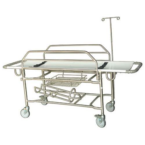 Stainless Steel Patient Stretcher Trolley - 84Lx22Wx32H Inch 127mm Diameter Castors Durable and Eco-Friendly Design