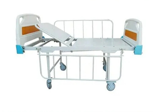 Mild Steel Pediatric Cot Bed - Color: White