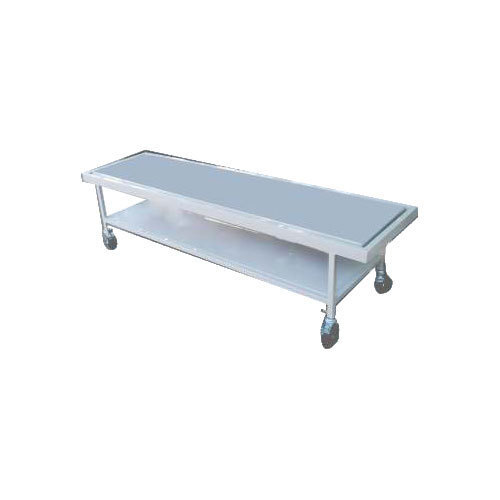 Low Hospital Bed - Polished Mild Steel 72x24x18 Inch | Portable Reliable Service Life No Wheels Attendant Type