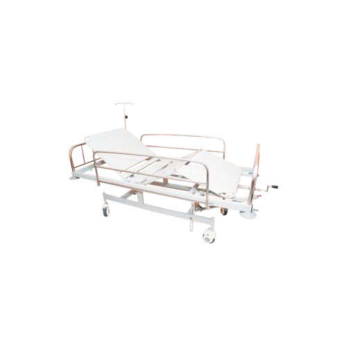Hospital Fowler Bed - Mild Steel Tube Frame, 4 Wheels , Polished Finish, 2 Sections, Low Maintenance, Foldable Design, Manual Operation