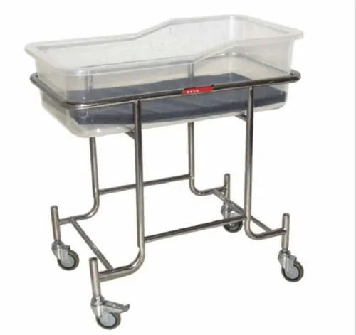Robust Design Easy To Move Four Wheel Type Stainless Steel Baby Trolley