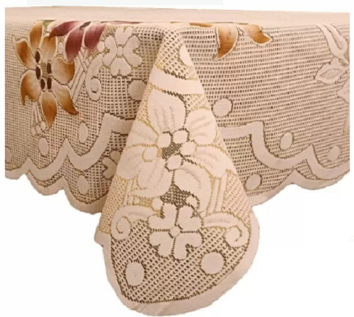 वाटरप्रूफ और ऑयल प्रूफ पीवीसी स्क्वायर शेप एम्ब्रॉएडर्ड टेबल प्रोटेक्टर कवर