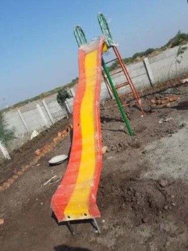 Yellow And Red 10 Feet Height Frp Outdoor Wave Slide