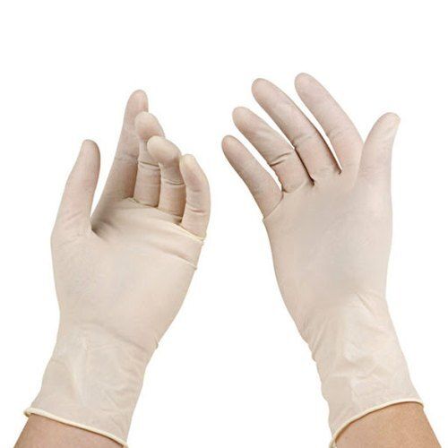 Comfortable Nylon Plain Full Finger Latex Examination Gloves