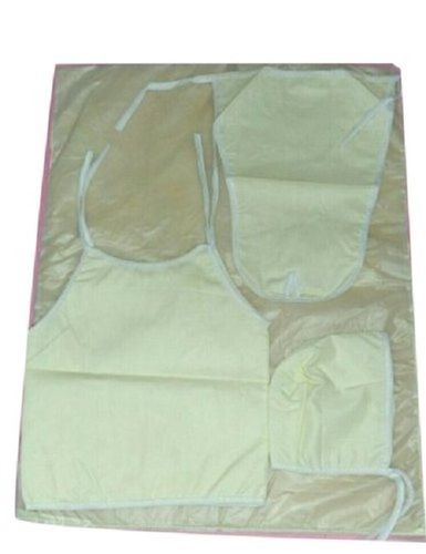 Cotton Fabric Jhable, Cap And Napkin Set Baby Dress For Daily Wear