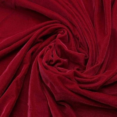 Easily Washable And Low Shrinkage Plain Red Velvet Fabric