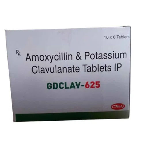 GDCLAV-625 Amoxycillin And Potassium Clavulanate Antibiotic Tablets, 10x6 Alu Alu