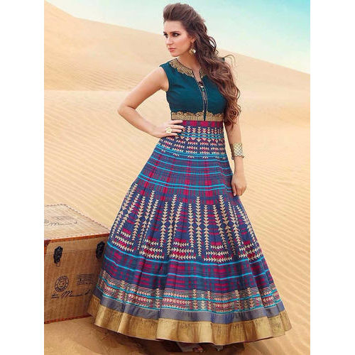 Ladies Fancy Pattern Printed Party Wear Anarkali Suits