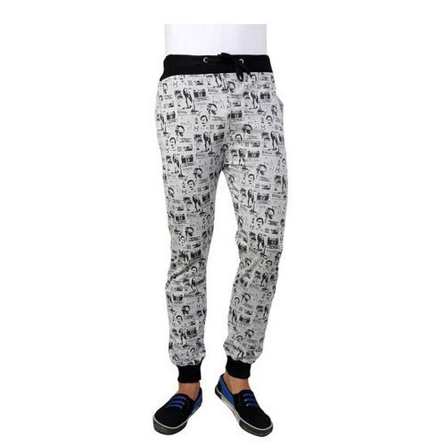 Mens Printed Highly Breathable Cotton Slim Fit Casual Wear Lower