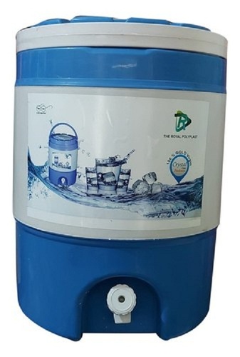 Large Blue Plastic Water Jug - Durable Polypropylene, Wide Opening with Removable Lid, Easy-Clean Design, Ideal for Kitchens, Hospitals, and Schools