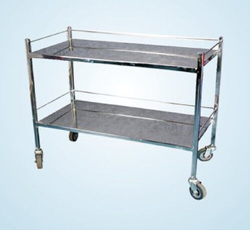 Reliable Service Life Hospital Stainless Steel Two Shelve Instrument Trolley (Sbe-1072) General Medicines